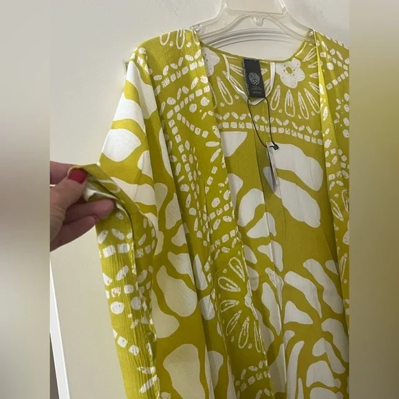 Vince Camuto Citron Floral Kimono Top Ruana, Open Wrap OSFM - Picture 6 of 16